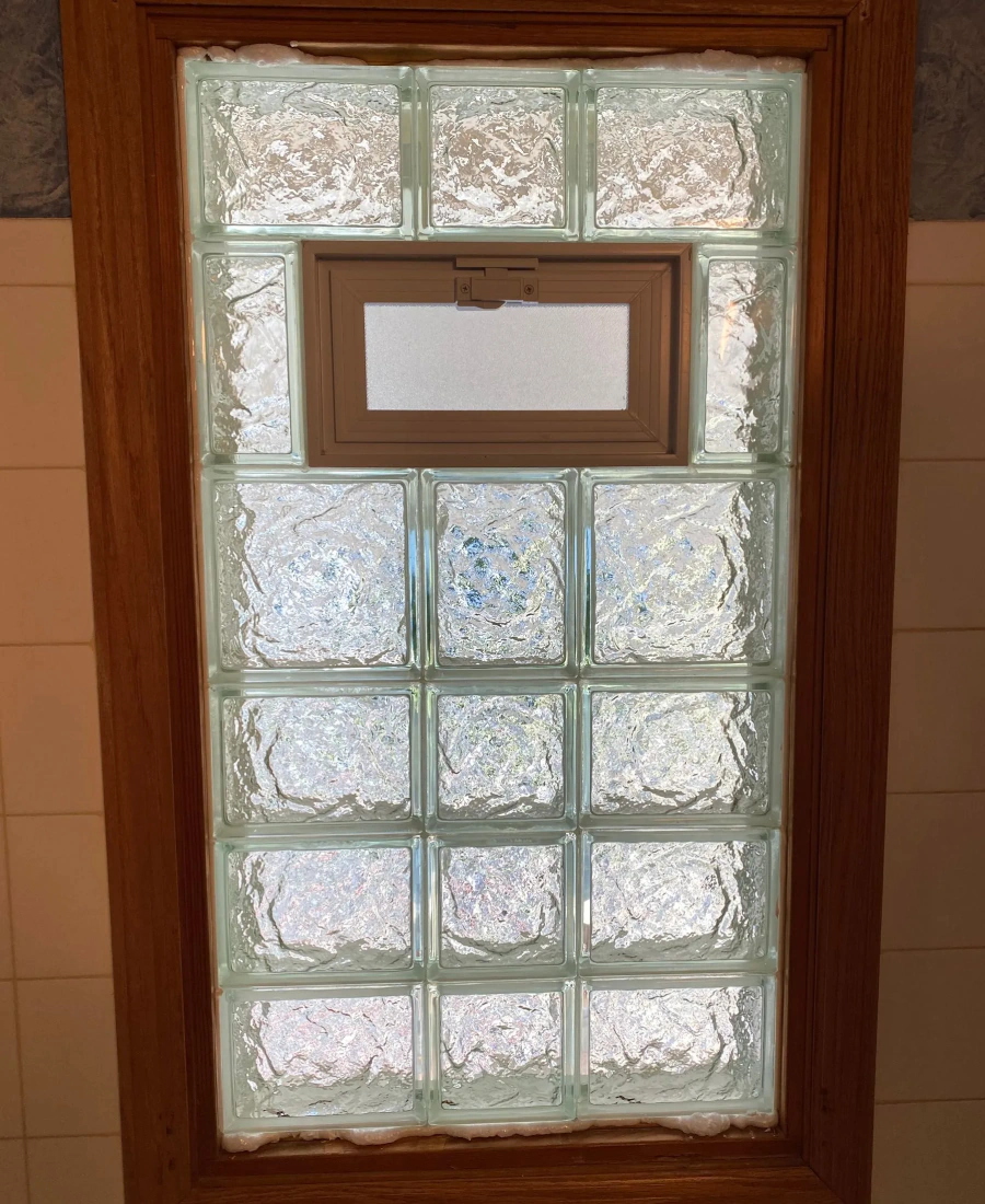 custom glass block design installation