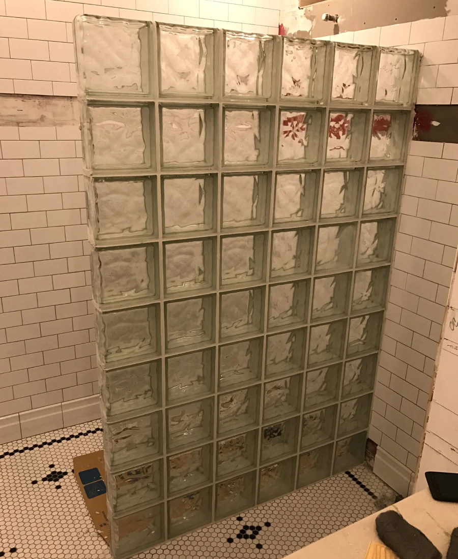 glass block shower enclosures